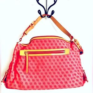 Used Dooney and Bourke red logo one shoulder bag